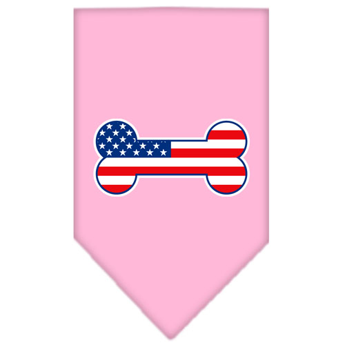 Bone Flag American Screen Print Bandana Light Pink Large